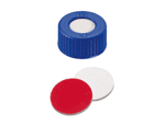 Show details for PP Short Thread Cap blue, 6.0 mm centre hole, Septum Silicone/PTFE Picture of PP Short Thread Cap blue, 6.0 mm centre hole, Septum Silicone/PTFE
