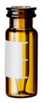 Show details for 0.3 ml vial with integrated bottom-bonded micro-insert, 11 mm crimp neck with label and filling lines Picture of 0.3 ml vial with integrated bottom-bonded micro-insert, 11 mm crimp neck with label and filling lines