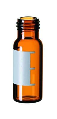 Image de 1.5 ml amber short thread vial with label