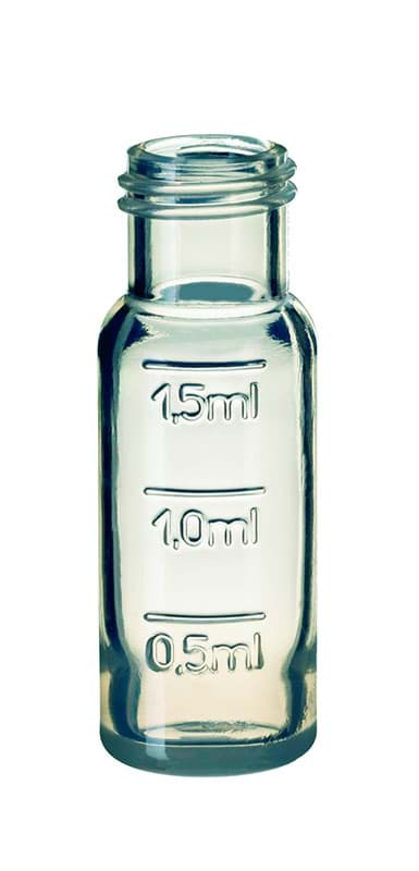 Image de 1.5 ml clear PP Short Thread Vial, filing lines, slightly concave shaped bottom
