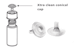 Bild von Xtra life clean conical cap, 4 mL (12 pcs)