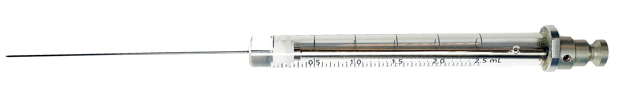 Bild von HS Syringe; 2.5 ml; gas tight; fixed needle;23G;65mm needle length;side hole dome